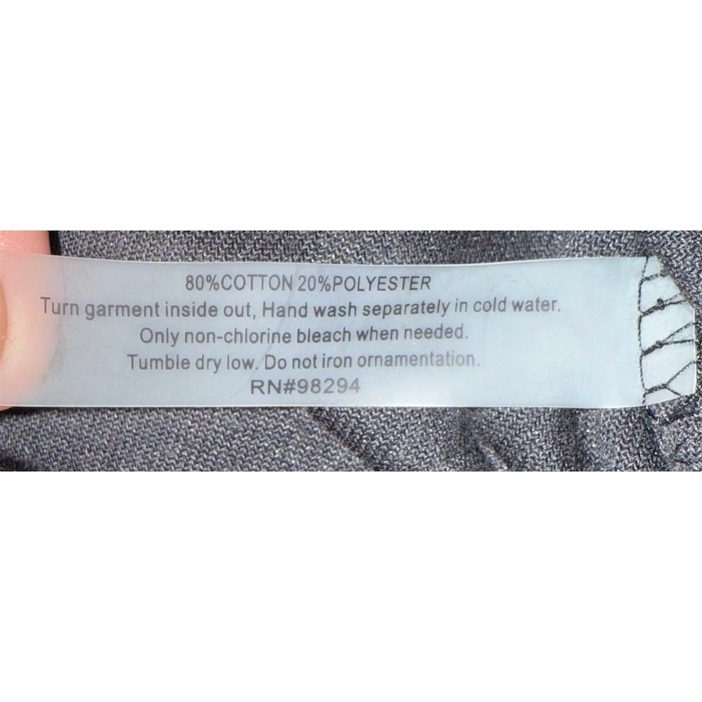 Onque Women's Black Rhinestone Full Zip Jacket petite L office siren Careercore‎ - Picture 3 of 7